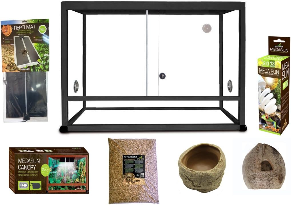 Reptiles Planet Elegance Terrarium Kit for Snakes 62.5 x 45 x 45 cm Aluminium Black