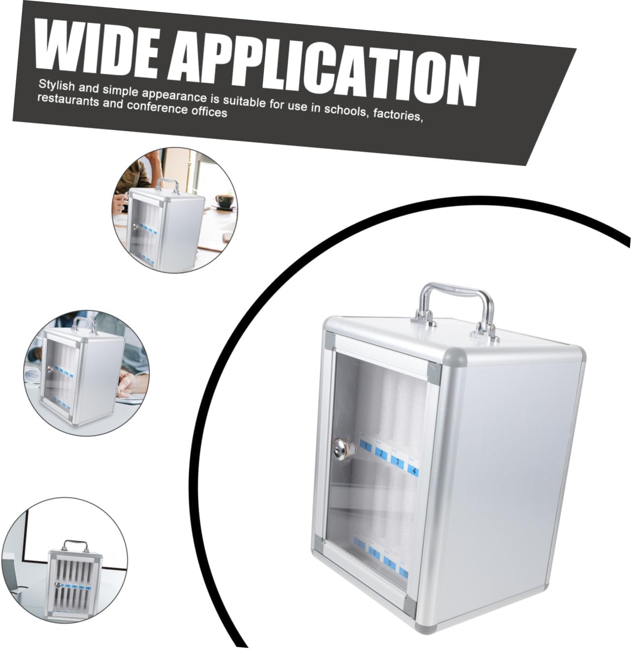 PRETYZOOM Mobile Phone Storage Locker Cabinet with 12 Slots Cell Phone Organizer Box Secure Office and Classroom Holder Storage Solution