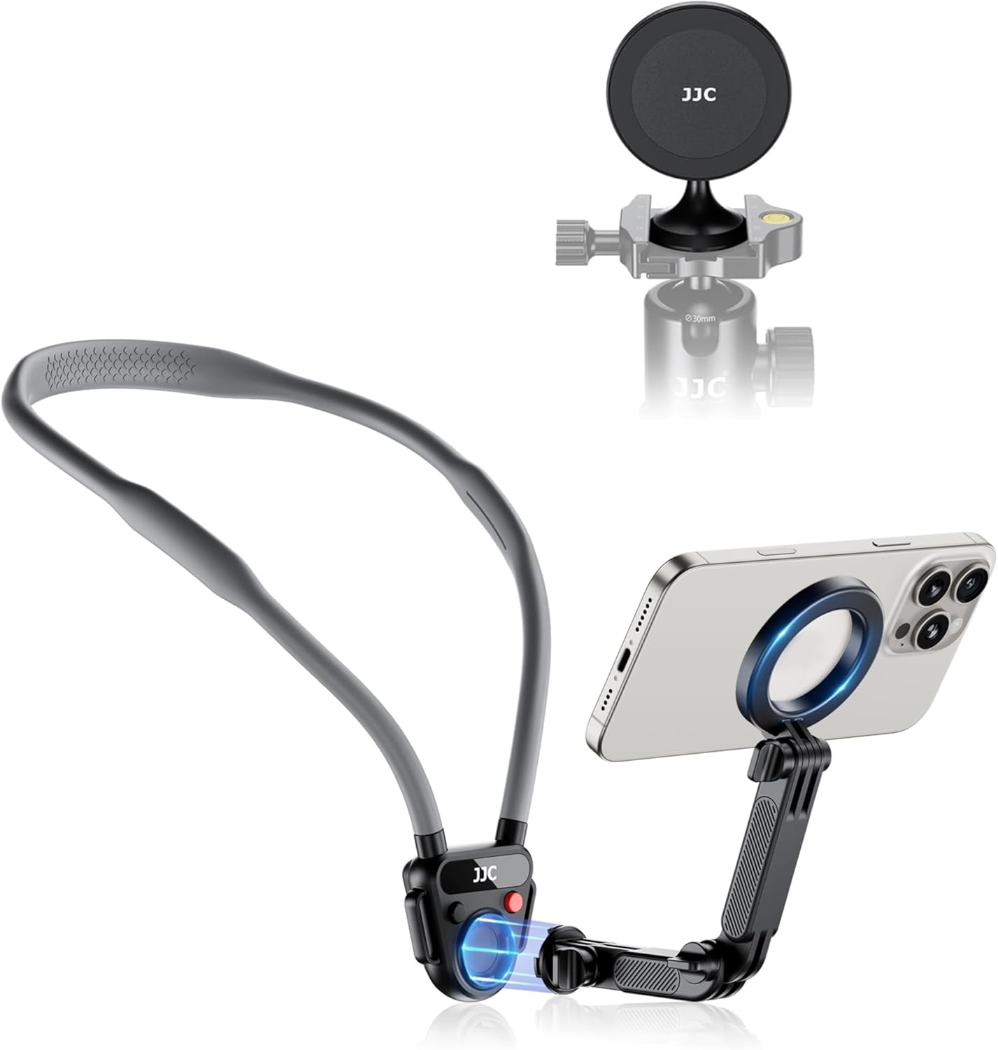 Kiorafoto Tripod Mount + Neck Mount：Magnetic Phone Tripod Mount with Magnetic Neck Mount