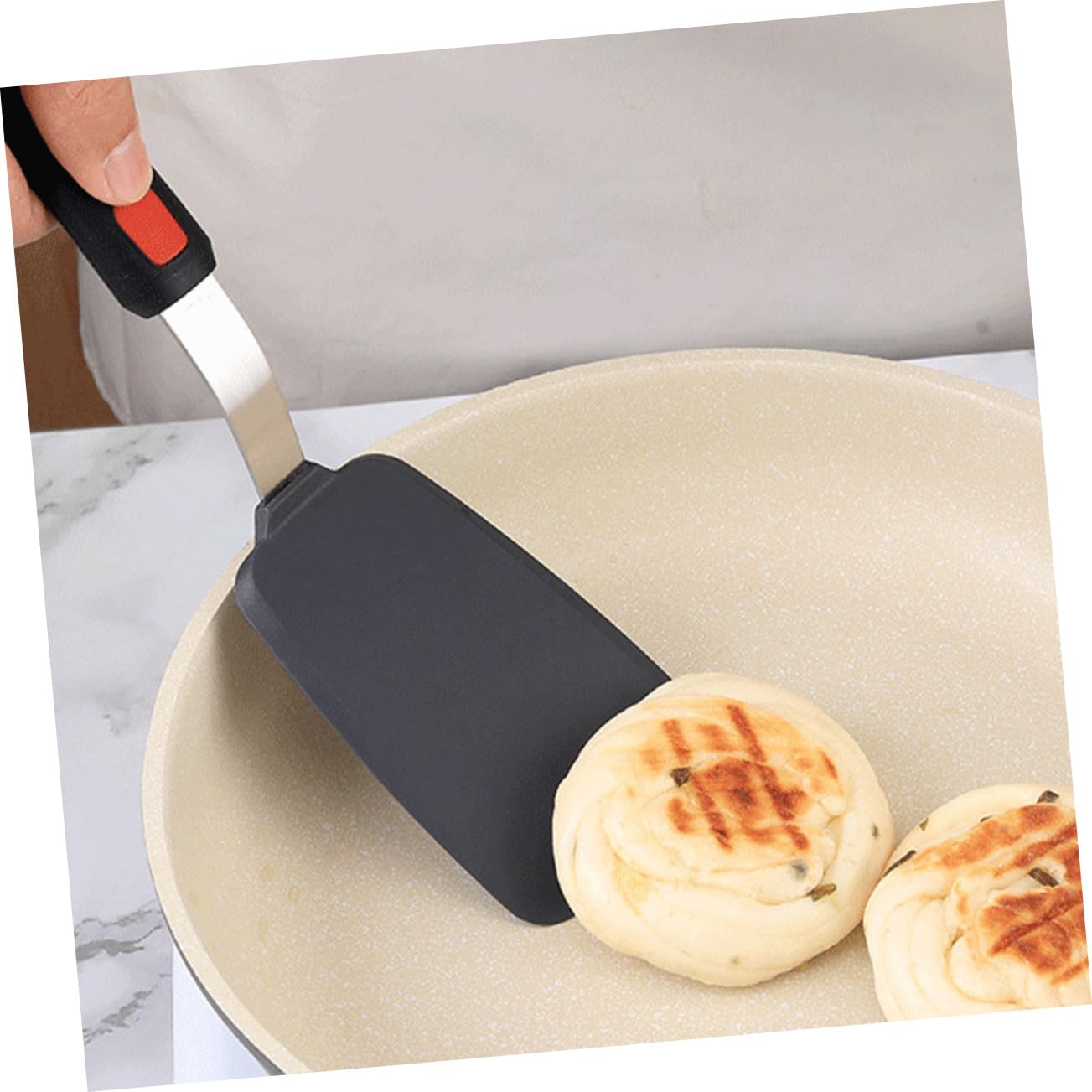 Juego de Espátulas de Silicona 3 Piezas para Cocina Antiadherente | Acero Inoxidable y Silicona, Resistente al Calor, No Raya Recubrimientos, Reutilizable, Negro, para Hogares y Restaurantes