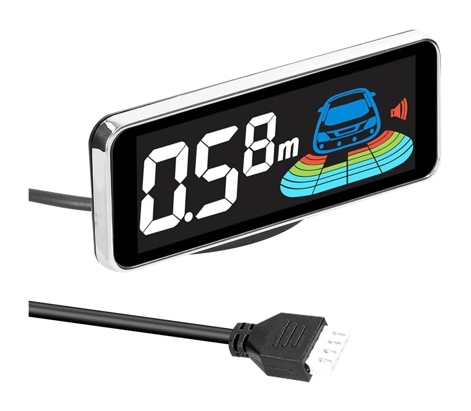 Sensor Aparcamiento Radar Marcha Atrás Trasero para Coche Detección Distancia 4/8" Y Advertencia Sonora Sensor De Aparcami