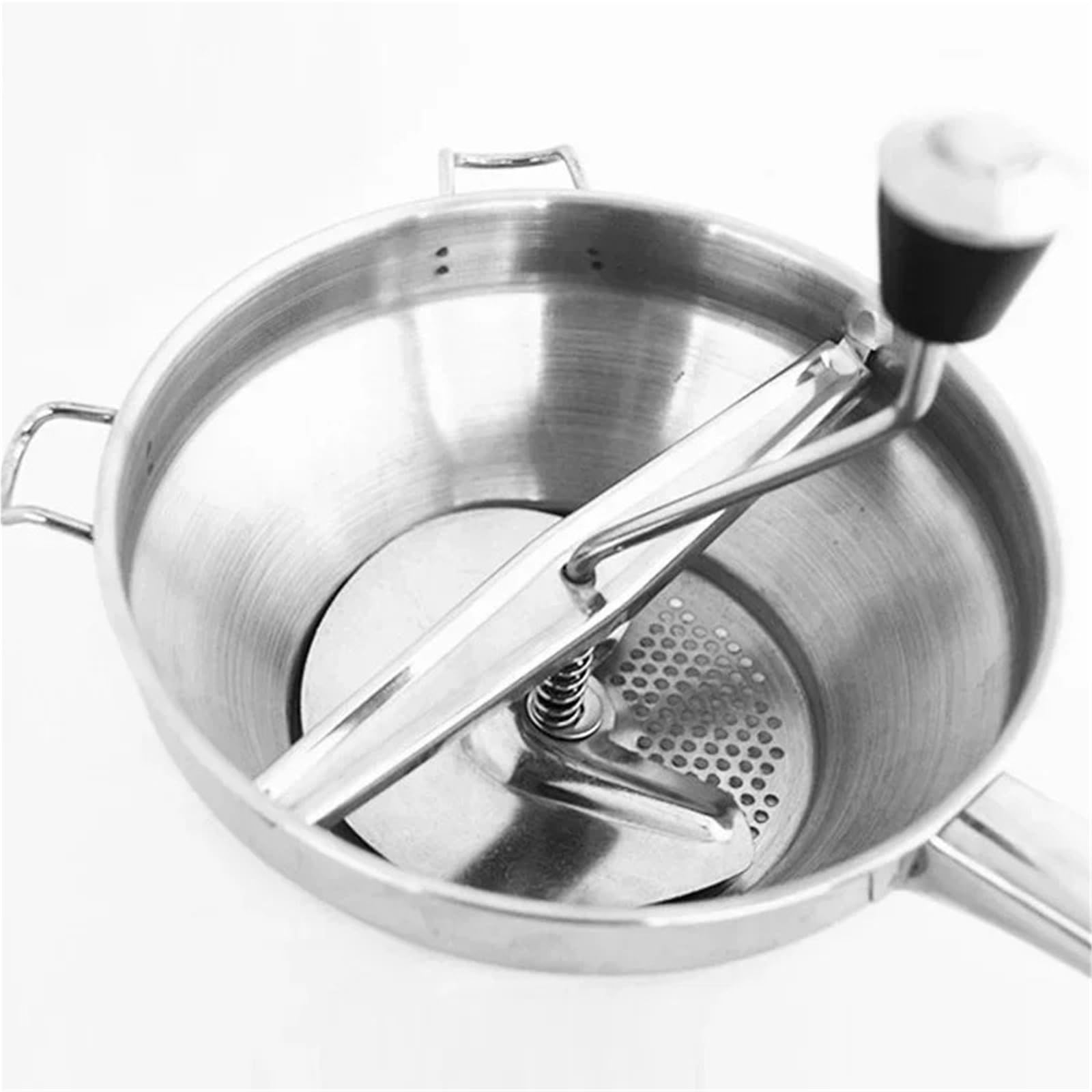 Kartoffelstampfer aus Edelstahl, manuelles Püree-Presswerkzeug for Gemüse, Obst und Kürbis(B)