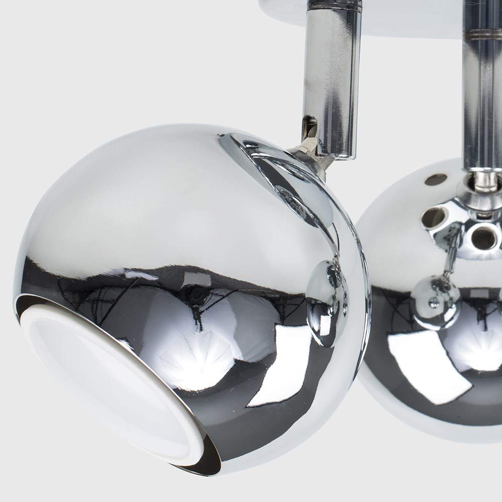 MiniSun | Mini Retro 3 Way Eyeball Chrome Spotlight | Ceiling Spots, Home Décor & Improvement Essential - View #3