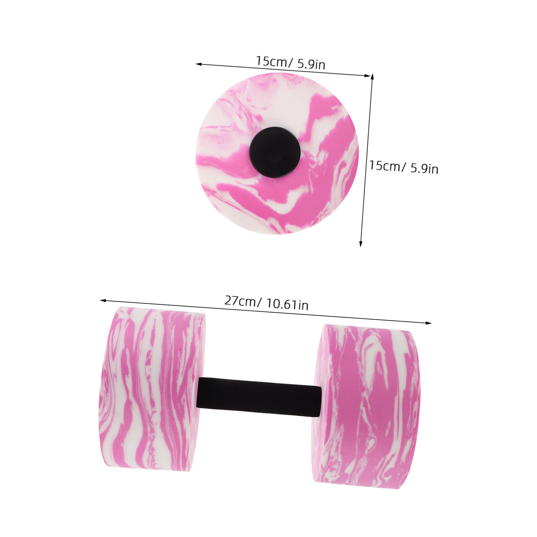 Kisangel Aquatic Fitness Eva Dumbbell for Pool Exercise Lightweight Water Aerobics Weights for Women and Compact Design for Stability Grip for Activities