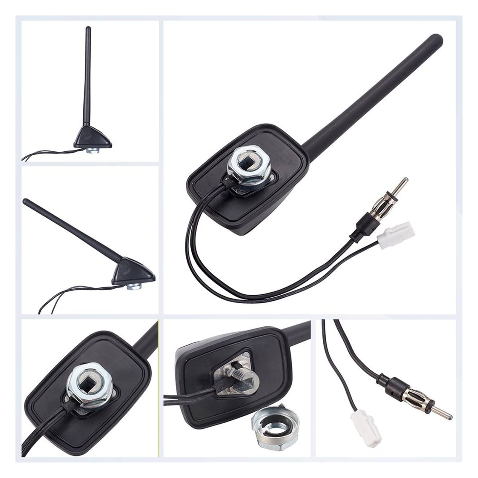 yaoqijie Uniwersalny dachowy Antena samochodowa Antenna Auto Radio Anteny Dachowe Anteny Jestem fm. Zestaw bazowy złącza radiowego lasting