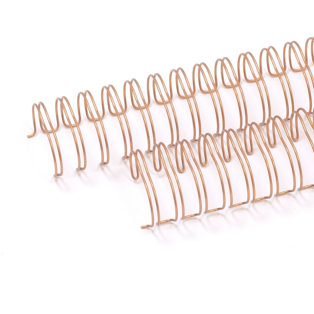 Craftelier - Kit of 2 Double Ring Spirals for Binding Albums, Notebooks, Diaries or Calendars | Ideal for Scrapbooking and Crafts Projects | Diameter 2.54 cm (1 inch) - Rose Gold