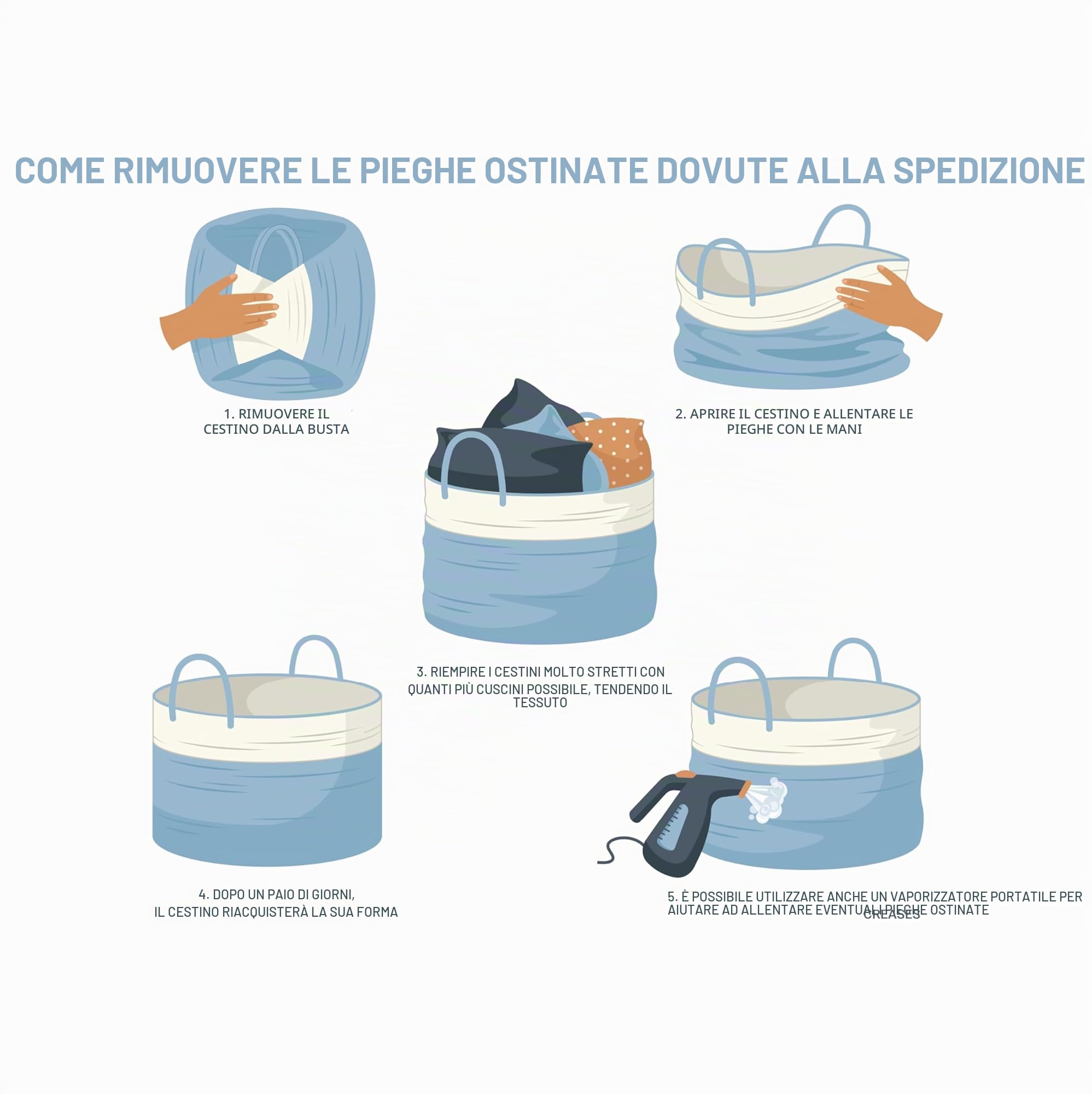 OrganiHaus Cesto extra large in corda di cotone, cesto per la biancheria, per la cameretta dei bambini, per riporre giocattoli, coperte, scarpe, per corridoio, grigio, 50 x 33 cm