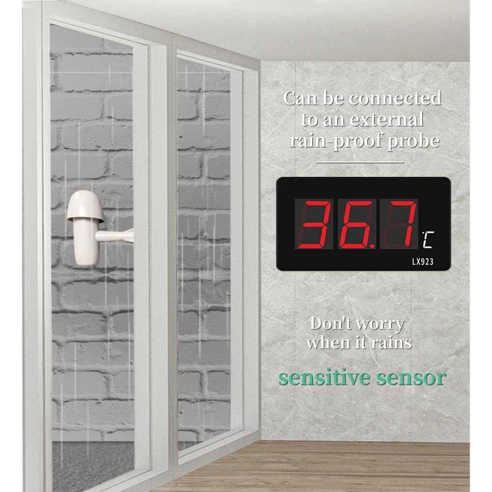 Accueil Électronique pour le Thermomètre à Piscine LED Thermomètre Numérique à Grand Écran Détecteur de Température Sauna Salle Plug Eu Plux