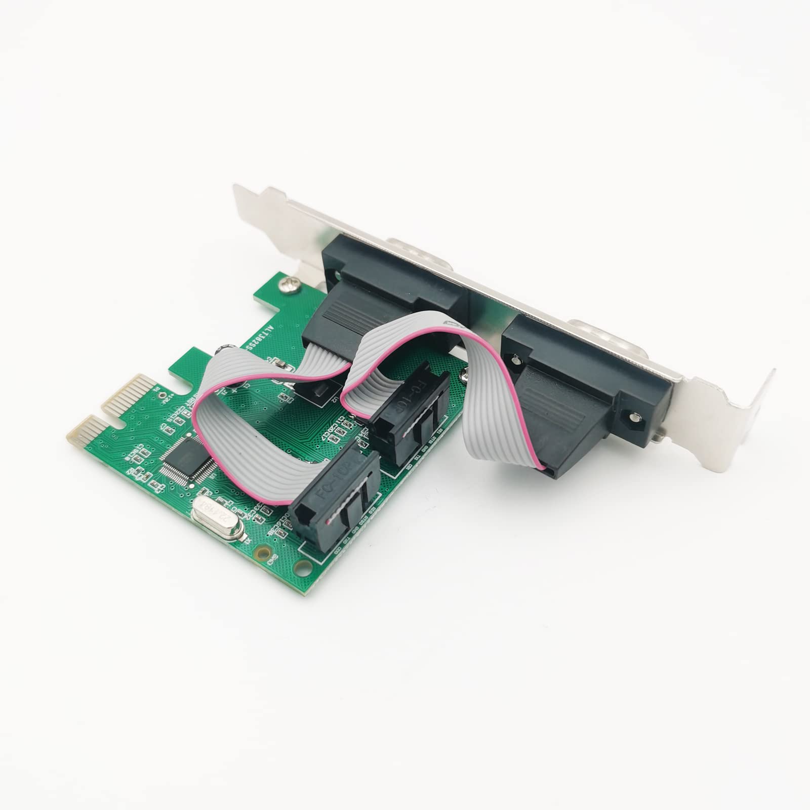 2 porte COM porta scheda controller PCIe Express, 2x seriale RS232 DB9 COM-to-PCI-E Card Adapter Convertitori
