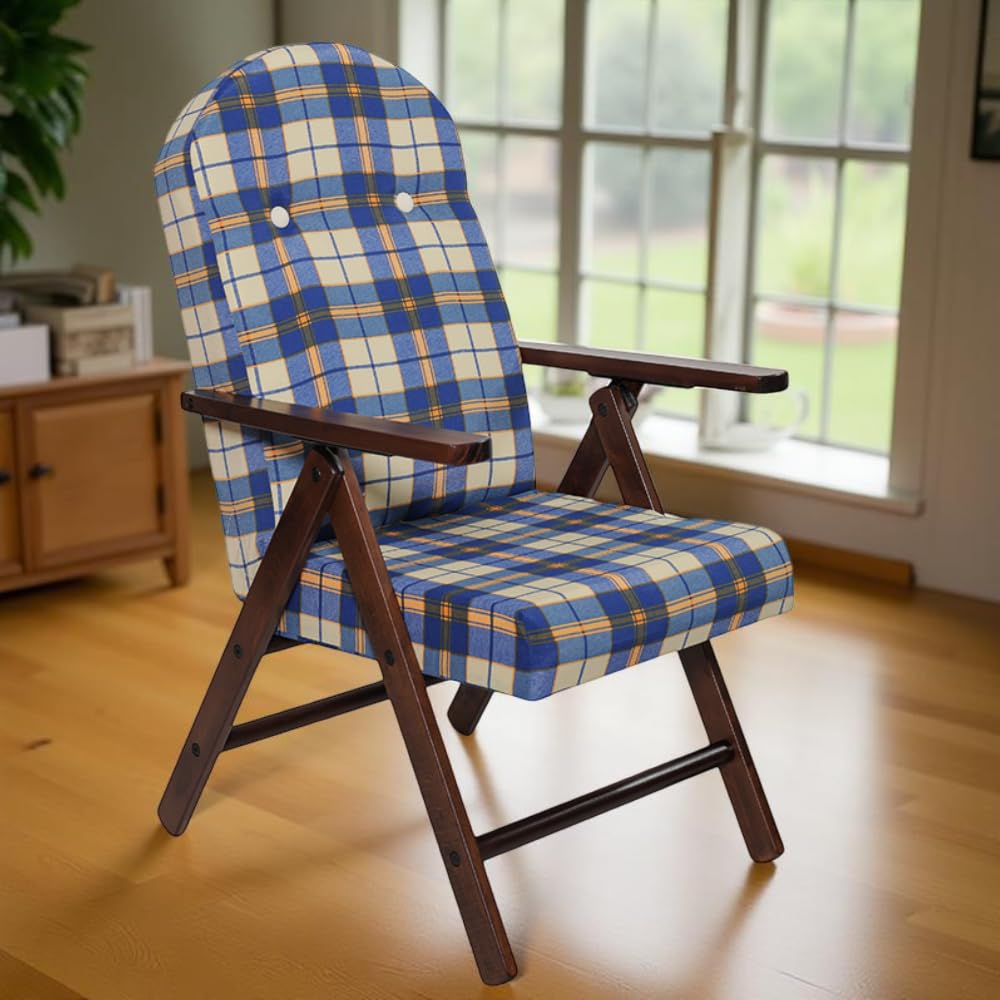 Poltrona Relax Imbottita 4 Posizioni 147x65x16 cm - Regolabile, Reclinabile, Poggioli, Tessuto, Soggiorno, Riposo, Casa, Esterno, Veranda - Struttura in Legno di Faggio
