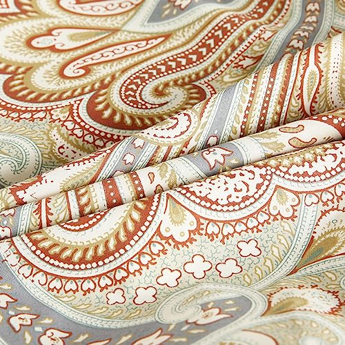 Winlife MK4547 100% Cotton Pillowcases Queen Paisley Printed Pillow Cases Set Of 2 Queen Pillowcase Decorative Pillow Cover thumb #4