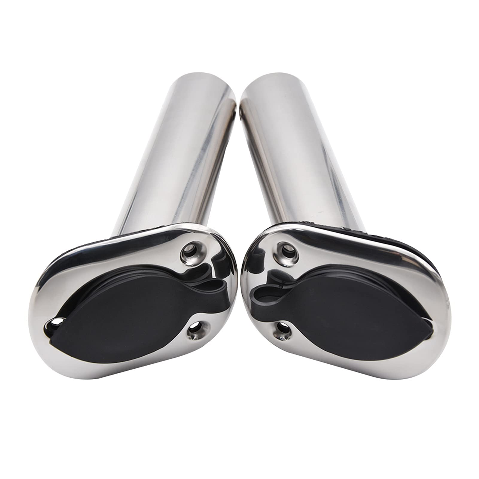 Portacanne da barca Supporto for la canna da pesca da incasso in acciaio inox 2 PCS for barca marina Accessori for yacht da 30/09 gradi con cappuccio(2PCS 30 degree)