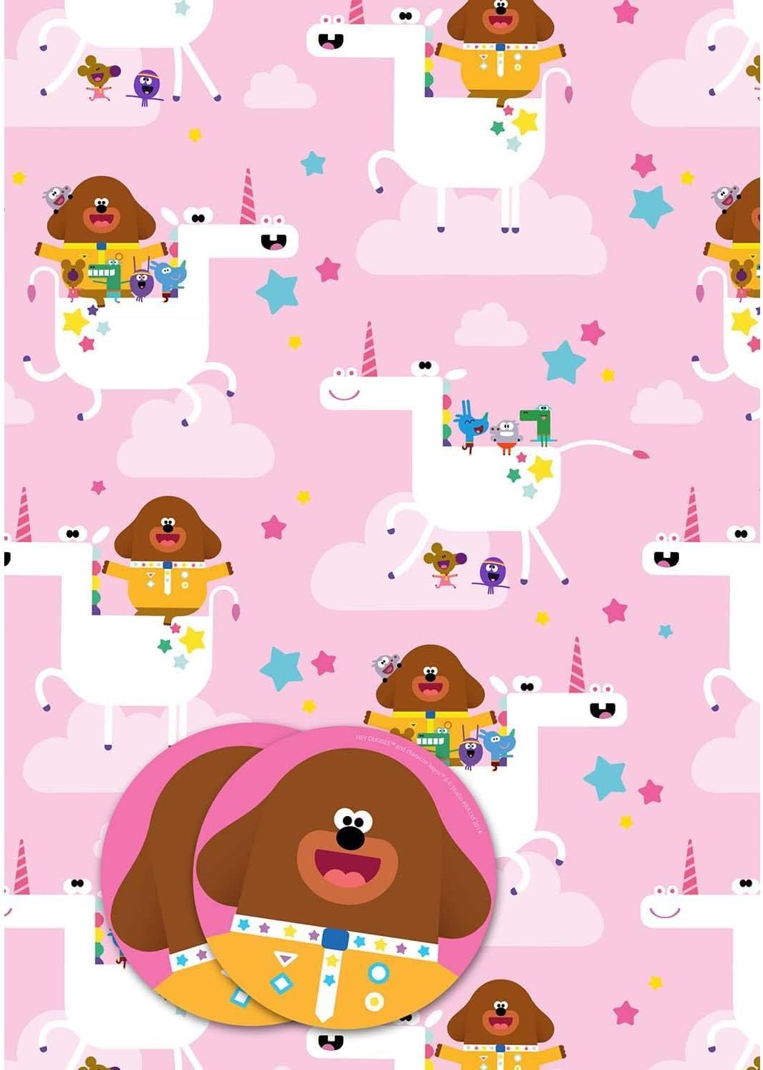 Hey Duggee Wrapping Paper 8 Sheets 8 Tags Sheet Size 70cmx50cm Official