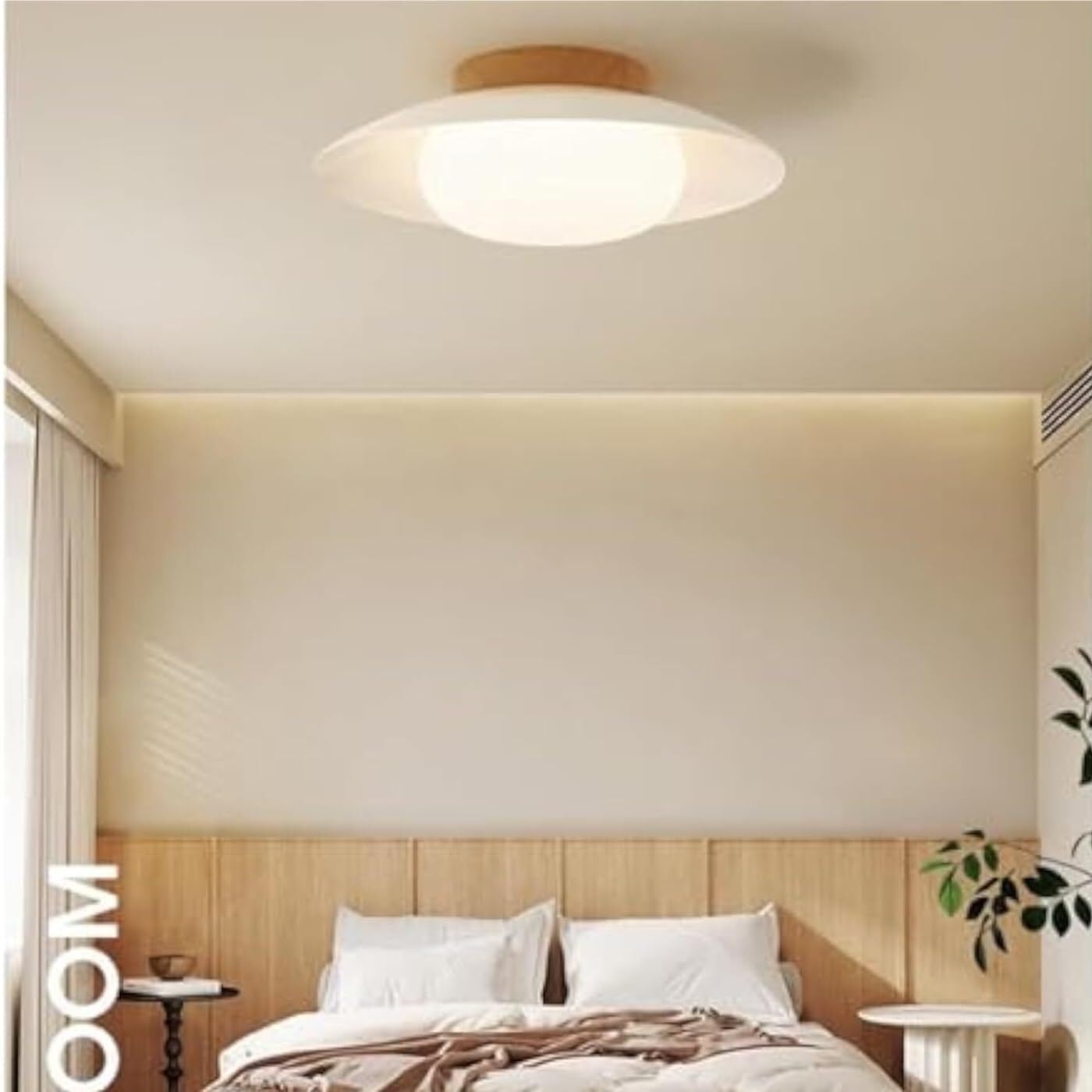 Japońska Lampy Sufitowa Do Montażu Podtynkowego, Żelazne Akrylowe Oświetlenie Sufitowe Możliwość Przyciemniania 3-kolorowa Lampy Sufitowa LED Do Sypialni Salonu