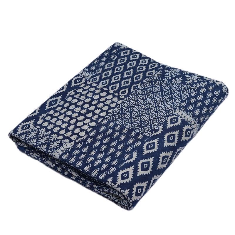 PANIHARI COLLECTION CENTRE Jaipuri Sewing Unstitched Indigo Blue Hand Block Printed Cotton Fabric Dress Material