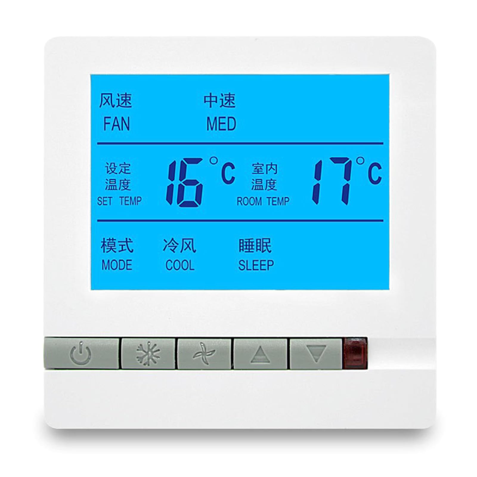 Digital Thermostat LCD Display Underfloor Heating Temperature Controller Intelligent Control Thermometers Switches Panel Intelligent Central Air Conditioners Thermostat