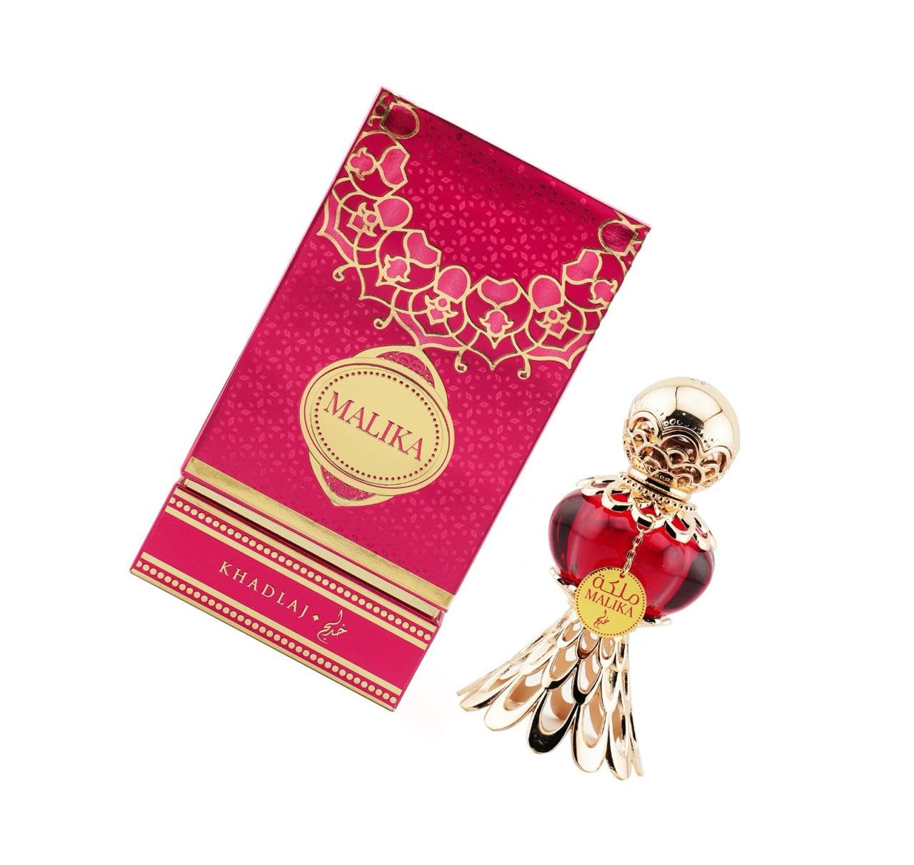 KHADLAJ Malika Red 15 mL - Eau de Parfum Concentrado (CPO) für Männer und Frauen - Lang anhaltender Duft mit blumigen und holzigen Noten.