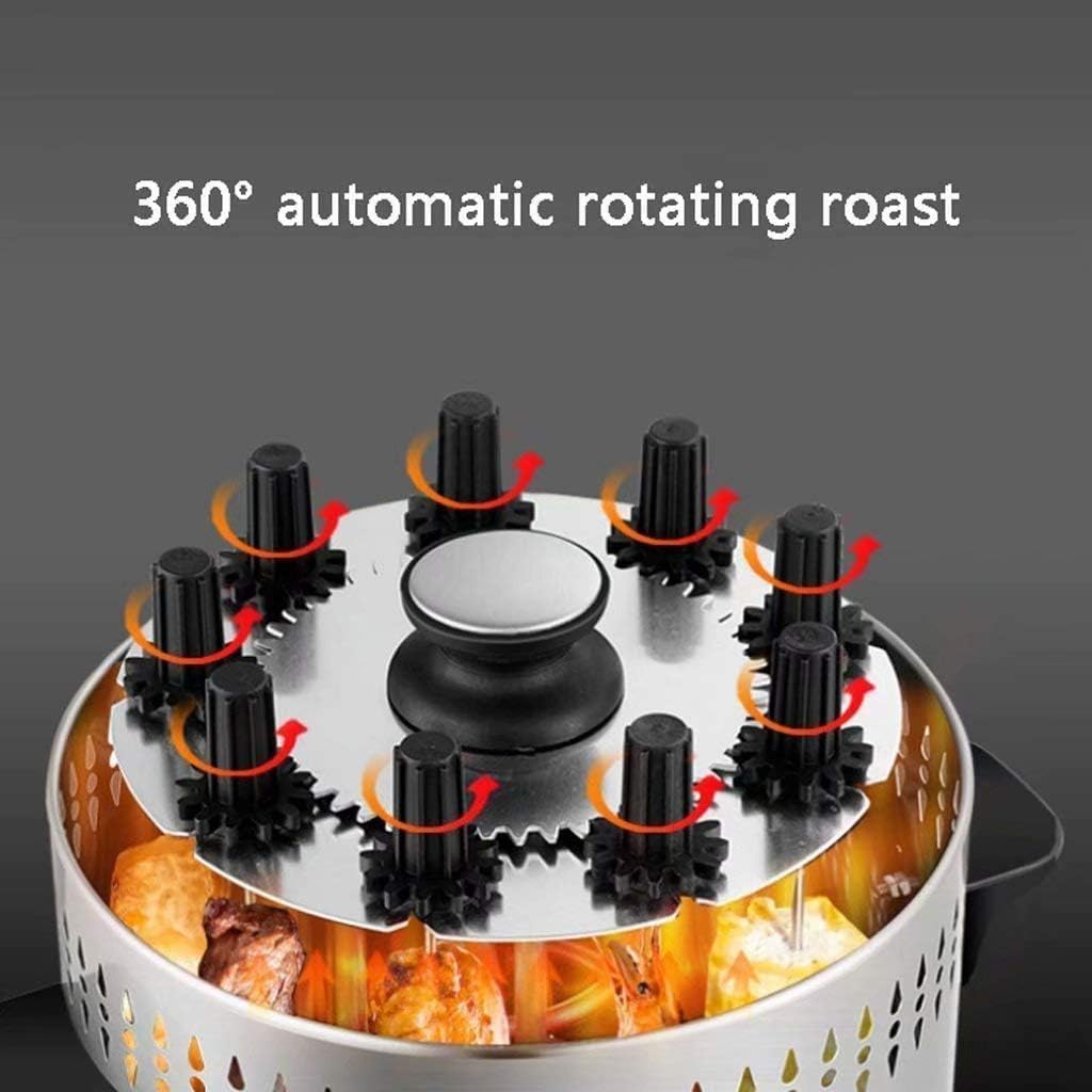 Electric Rotisserie Grill,Vertical Rotisserie Kebab Machine,10 Skewer Kebab Maker Grill w/60 Minute Timer,for Home Party Travel