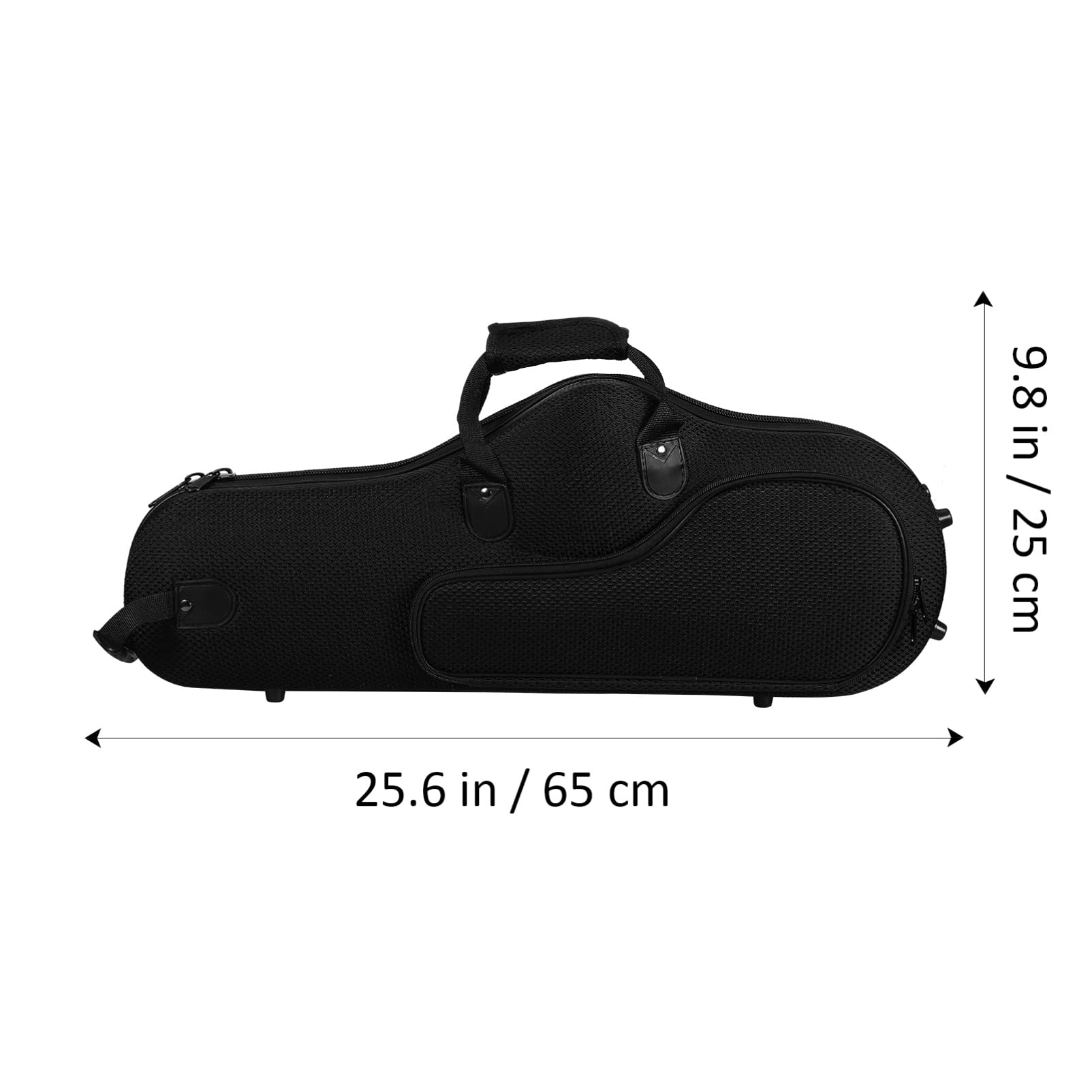 Vaguelly Valise pour saxophone alto - Oxford - Imperméable - Légère - Avec rembourrage - Sangle d'épaule - Poche extérieure - de transport pour saxophone alto - Noir