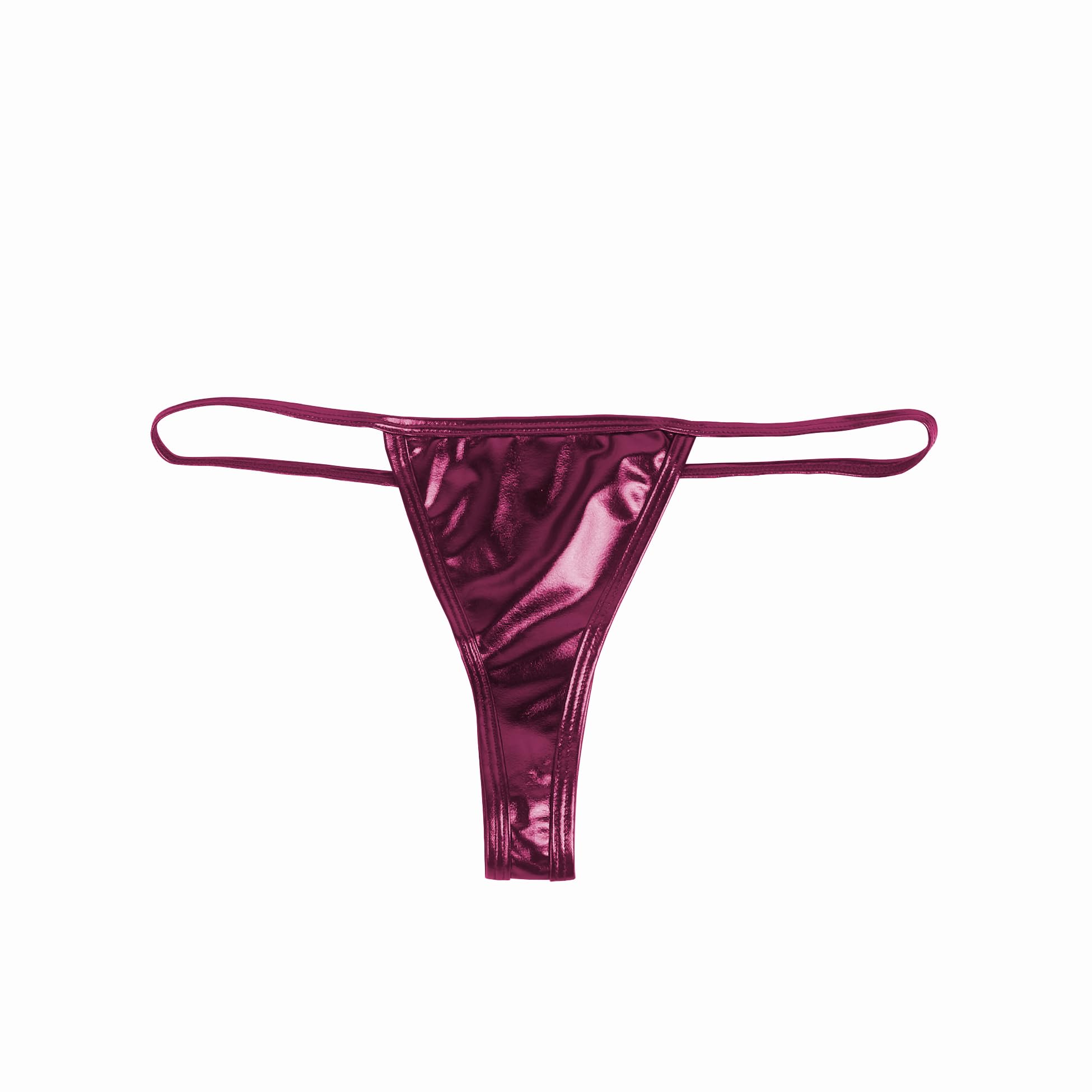 Sexy da donna Micro Metallic String Tanga Wetlook di pelle Gogo 5 colori