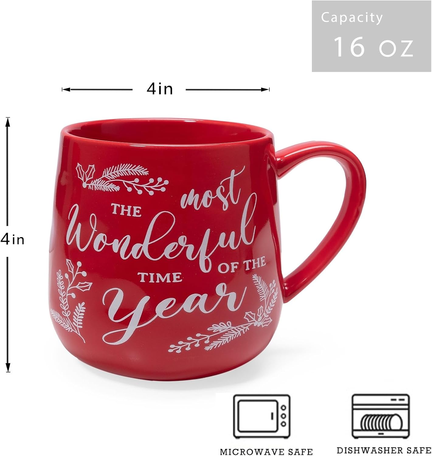 LEHAHA Ceramic Christmas Coffee Mug set,16 OZ Holiday Mugs Set of 6, Festival Coffee Cups with Warm Greeting sayings, Porcelain Christmas Drinkware Ideal for Hot Cocoa, Holiday Tea & Winter Beverages - Image 6