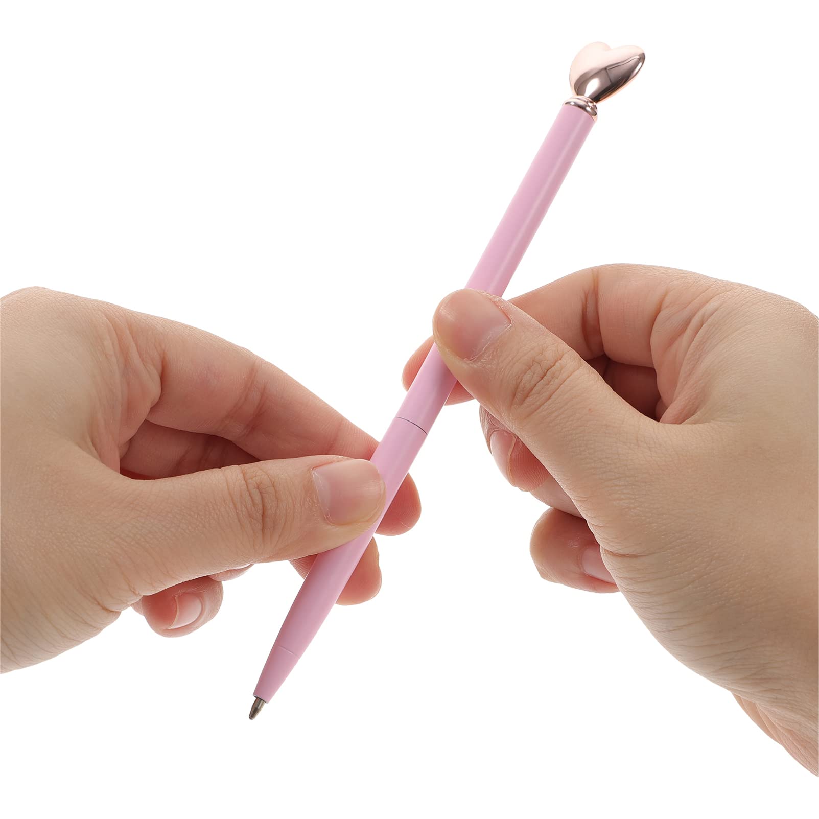 VILLCASE 5 Sätze Love Metal Pen Löschbare Stifte Kugelschreiber Multipack Blaue Stifte Kugelschreiber Roll Schwarze Schlüsselanhänger Tragbarer Schreibstift Rote 12 Stück * 5