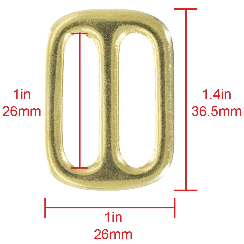 Ottone tri-glides – 1 & 1 1/2 inch – fai da te, fai da te, Jewelry making, Purse & More – disponibili in molte misure confezione 50 Pack 1-Inch