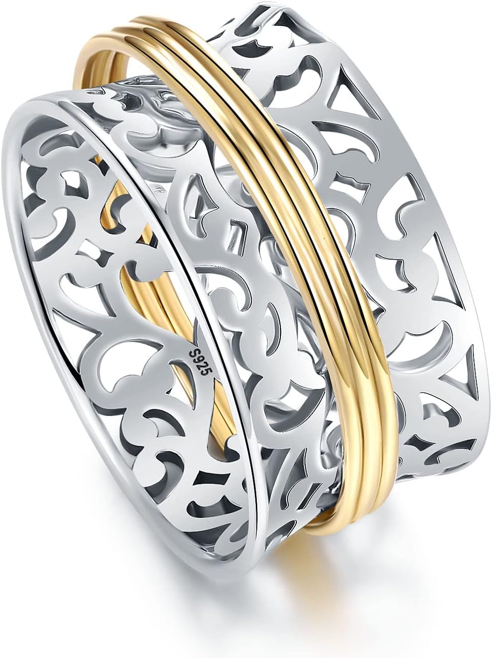 925 Sterling Silver Anxiety Ring with Beads Fidget Jamaica Ubuy