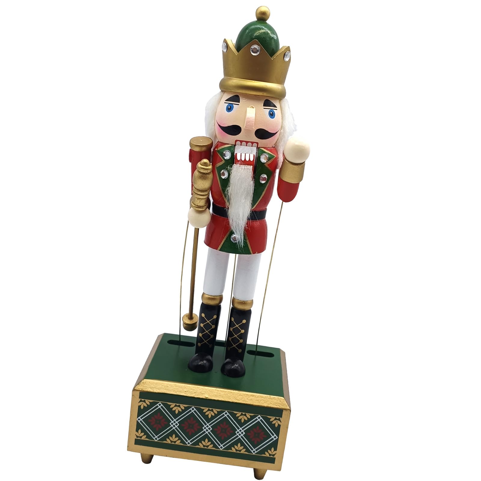 carotoe Handcrafteds Wood Nutcrackers Soldier Puppets Music Box for Festive Home Decoration Handcrafteds Nutcrackers
