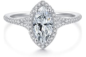 Mesmerizing Marquise Moissanite Engagement Ring Radiating Dazzling Brilliance