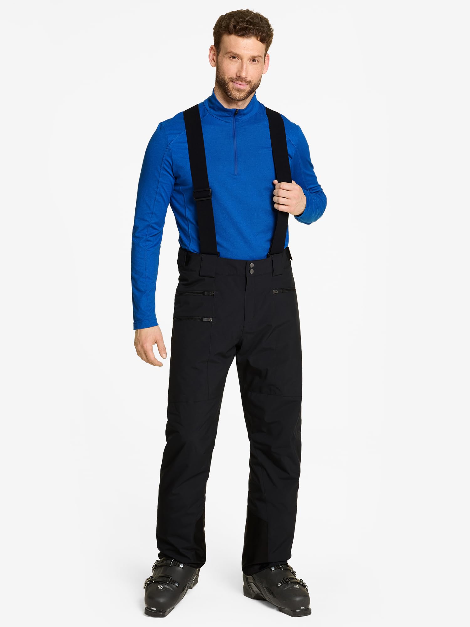 Ziener Herren Ski-Hose wasserdicht Träger PFC frei Tronador