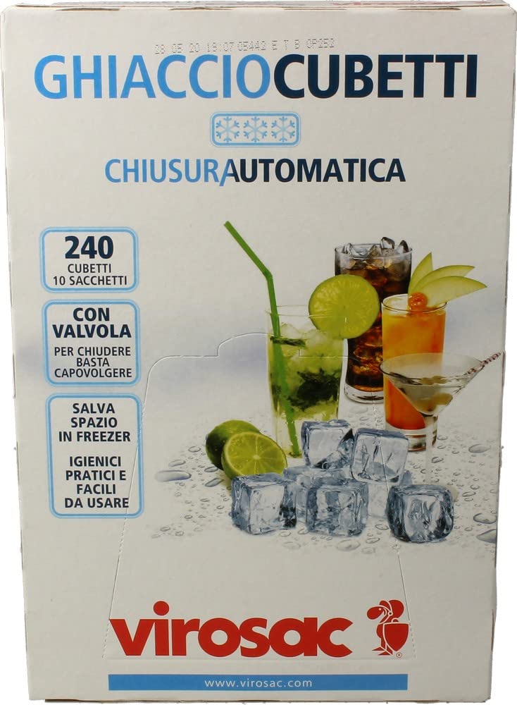 VIROSAC 6068400 Packung mit 10 Beuteln für Eisbälle aus Nylon für Zer