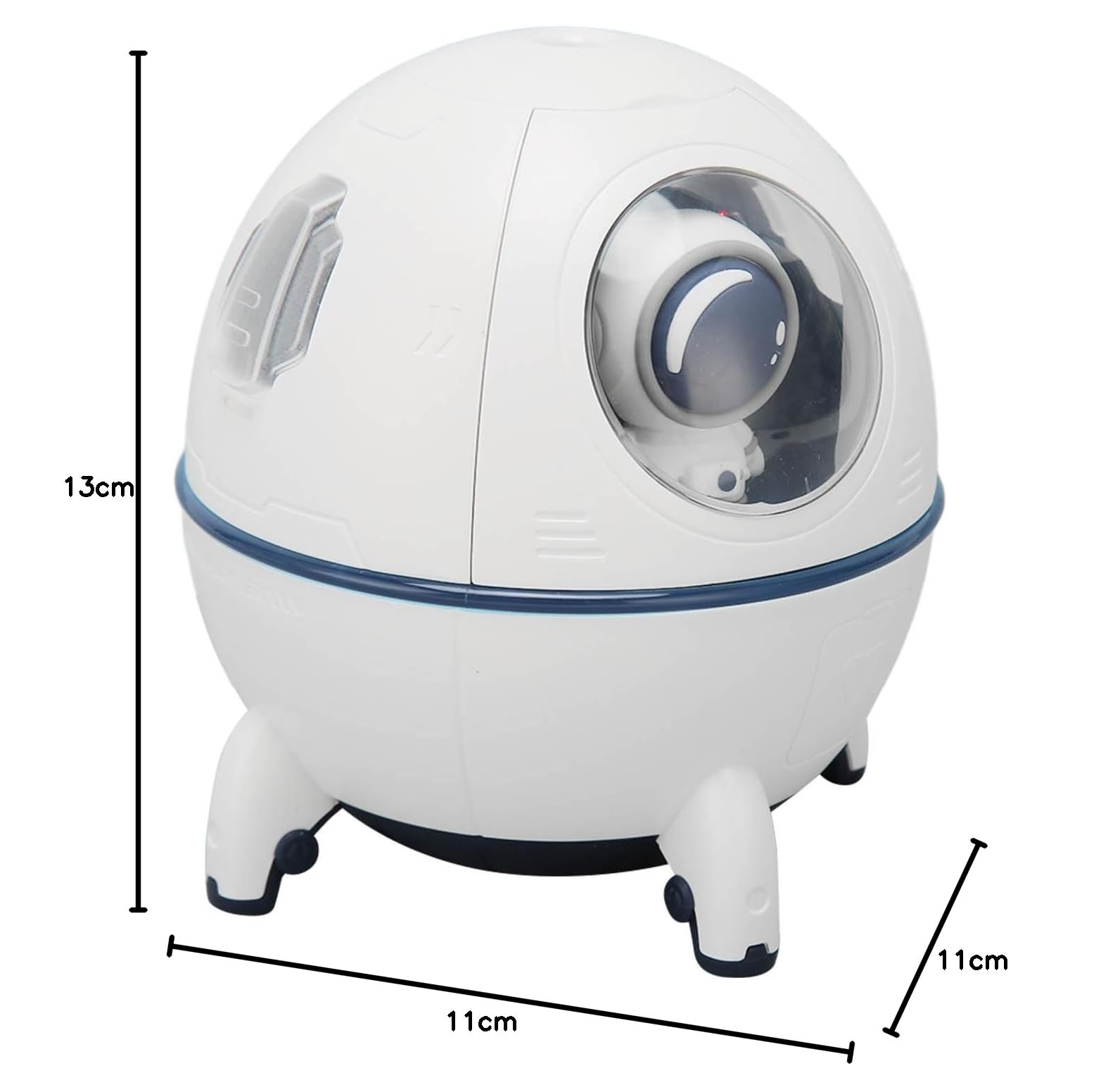 Acouto Humidificador de Aire de Cápsula Espacial, Material ABS, Niebla de Dos Niveles para Oficina y Coche, Humidificadores Portátiles de Niebla Fría con Batería de 1200 MAh