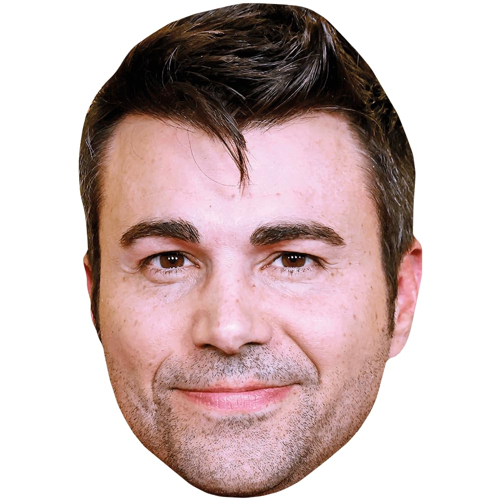 Mark Rober (Stubble) Celebrity Mask, Flat Card Face, Fancy Dress Mask