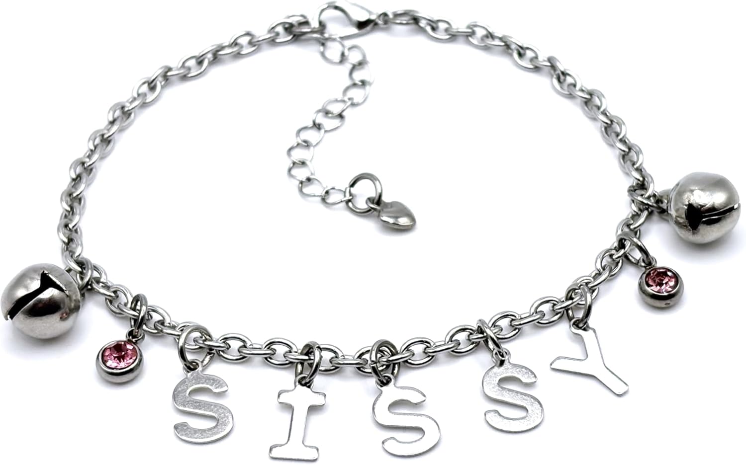 Sissy Anklet Bracelet Jewelry w/Bell Charms - Cuck Femboy Gurl Crossdresser Shemale