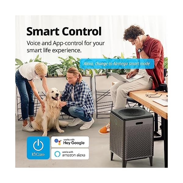 Coway Airmega 400S(G) App-Enabled Smart Technology Compatible with Amazon Alexa True HEPA Air Purifier, Covers 1,560 sq. ft, Graphite - Image 7