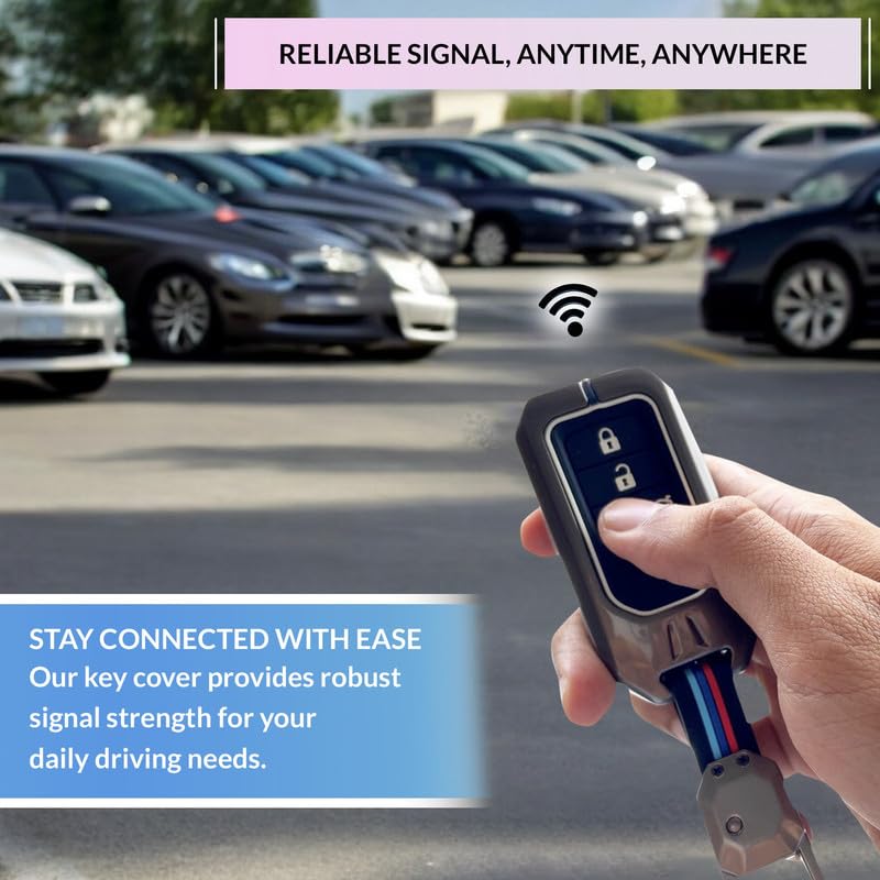 Image of NEODRIFT 'KeyShield' Car Key Cover for Suitable for Honda BRV (Shape 2, 04 Buttons) (Durable, Stylish, and 360 Protection)