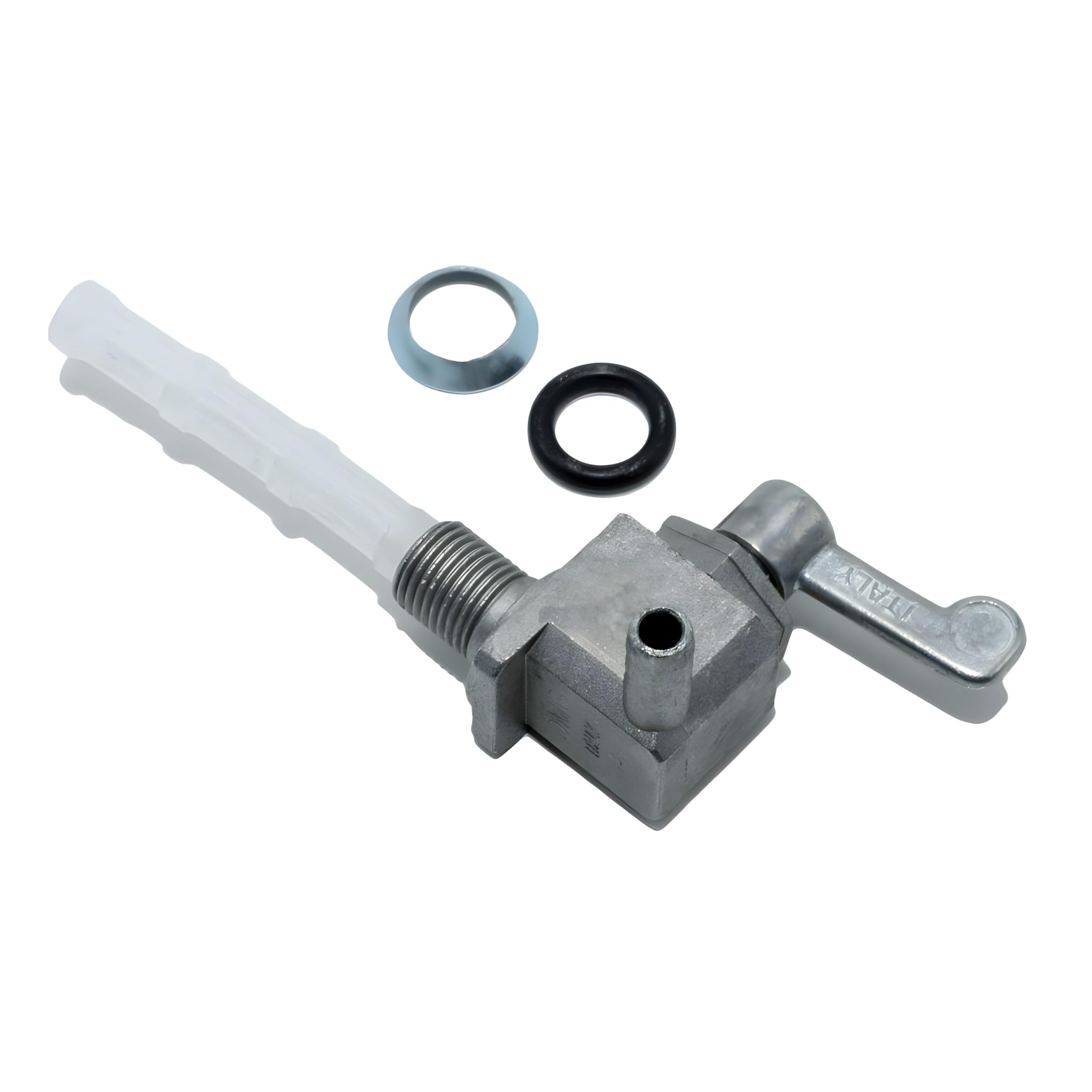 Rubinetto benzina 10 x 1 mm 6 mm attacco inferiore per scooter Peugeot 103/104 SP