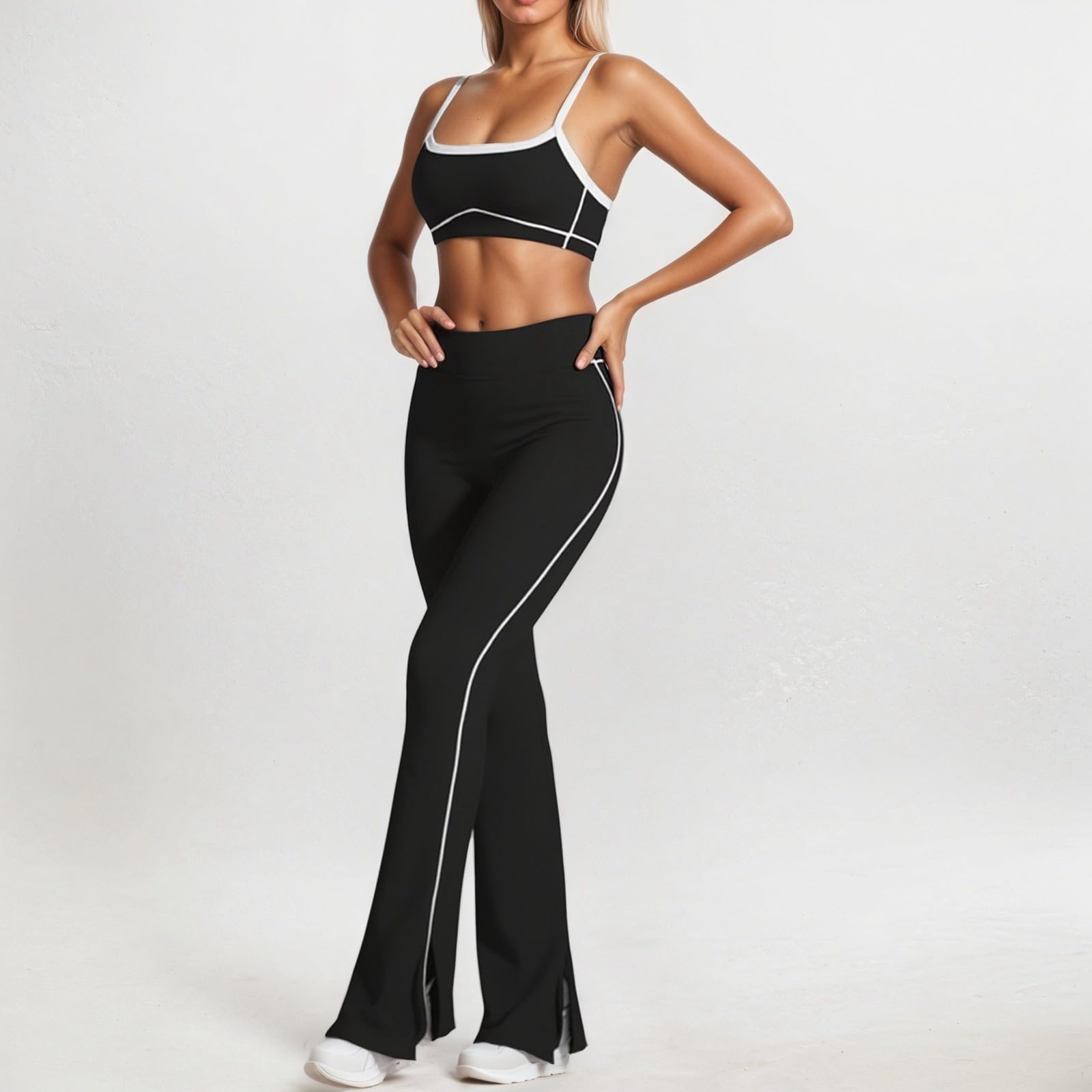 Jogginganzug Damen Yoga-Fitness-Set Enganliegendes Sportoutdoor Ensemble für Laufen Training