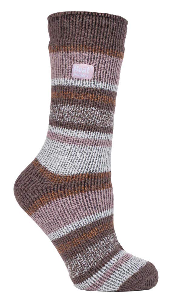 Heat Holders Women's Cabin Fever Brown - Thermal Socks For Winter | Outdoor & Indoor Socks | Cuddly & Fluffy | Gifts For (4-8 Uk, )