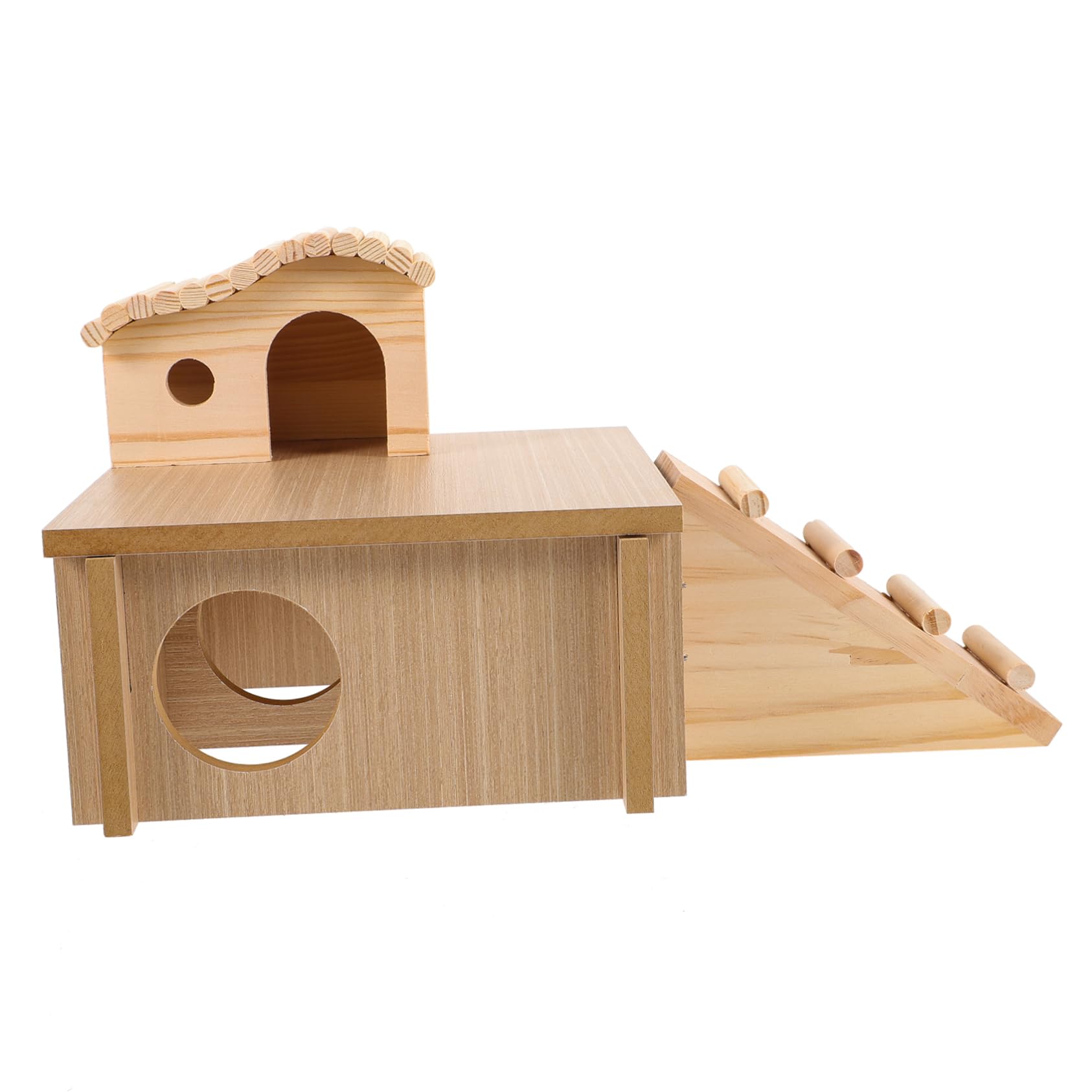 Toddmomy Hamsterbrücke mit Leiter Lustiges Hamsterspielzeug und Kleines Versteck für Hamster Haustierversteck für Käfig