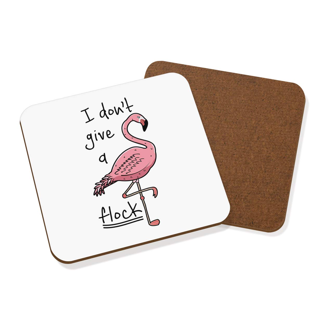 Flamingo I Don't Give A Flock Coaster Drinks Mat