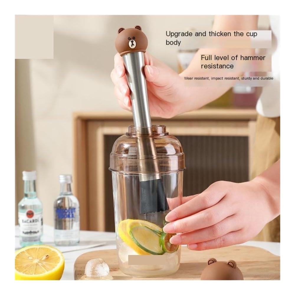Coctelera Juego de 5 cocteleras con triturador de hielo y sacador de mano for cócteles y té de limón