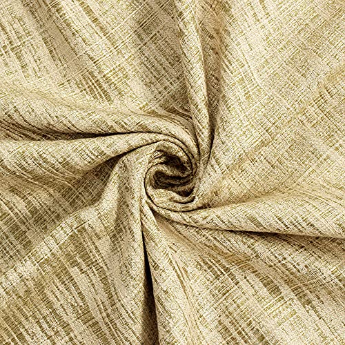 Image of Story@Home Bloom Collection Jacquard Room Darkening Window Curtains 5 feet Long Set of 2 for Living Room, Bedroom, Kids Room, Rough Beige