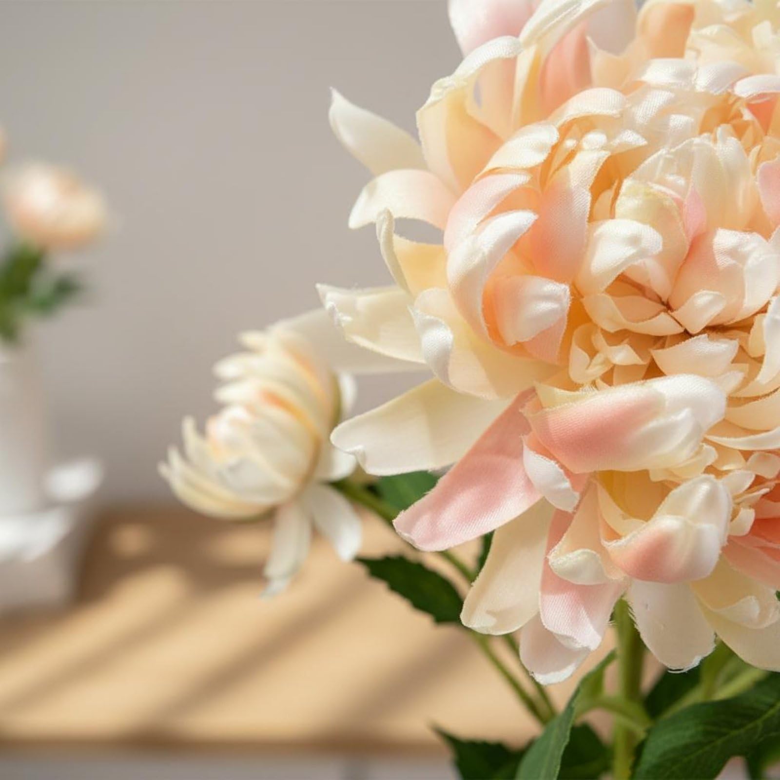 LOVIVER Simulazione Fiori Artificiali Dalia Finta Crisantemo Ramo Fiore Realistico Petali Stratificati Stelo Modellabile Aspetto Seta Adatto per Matrimoni Centrotavola Negozi Casa, Rosa Scuro
