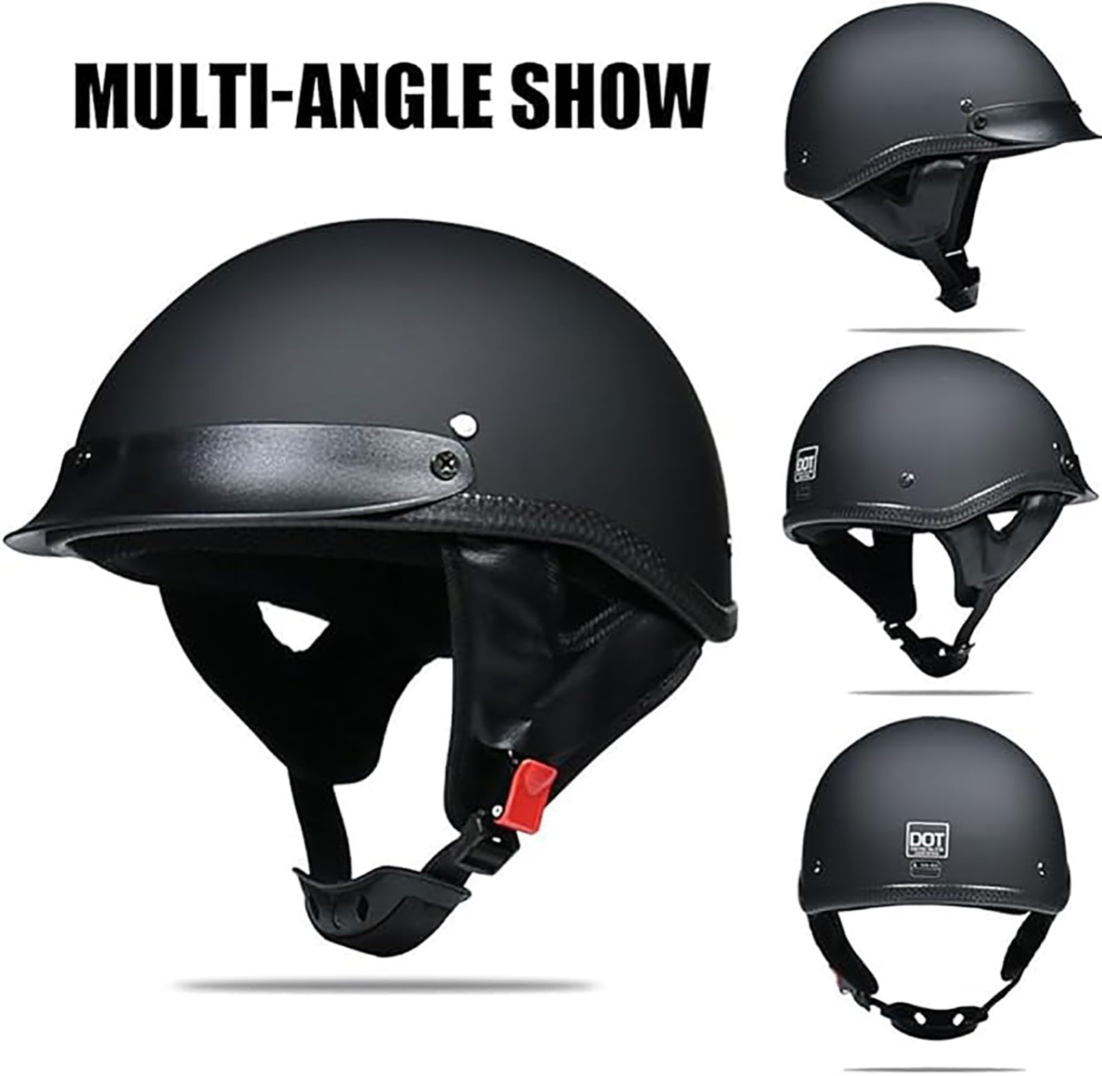 Casco Jet Retro ECE Leggero con Visiera Solare e Occhiali Uomo Donna