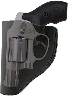 CyberDyer Ultimate IWB Holster Leather Right Hand Pistol Holster for Belts Fits Most Part J Frame 38 Special Revolver Ruger LCR Smith and Wesson Bodyguard Taurus - CyberDyer