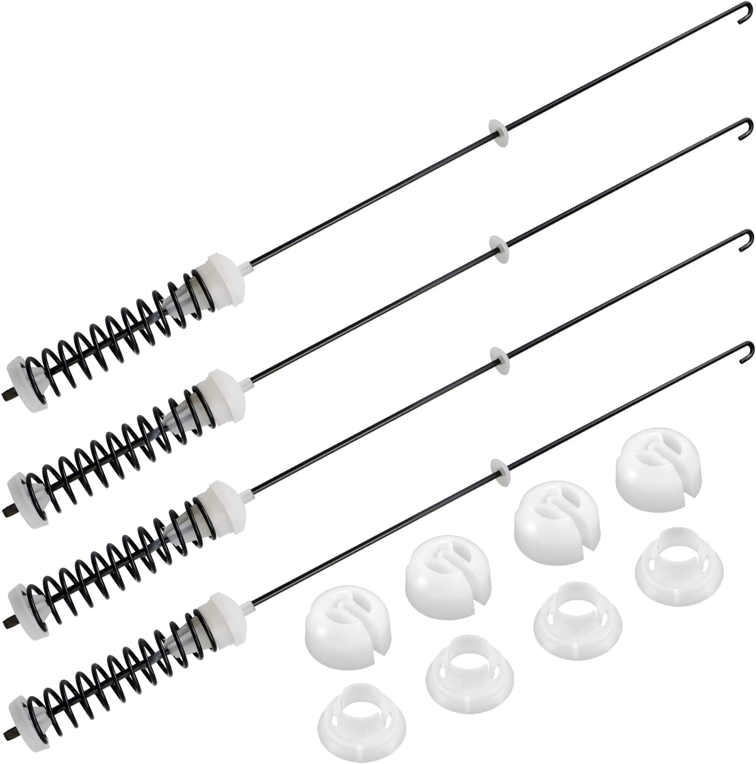 Techecook Updated W10780045 Washer Suspension Rods Kit (4 Pack) - Replacement for Whirlpool Kenmore Maytag Amana suspension rod W10537442 W10780053 WTW4616FW0 NTW4516FW0 NTW4516FW1 WTW4800BQ1
