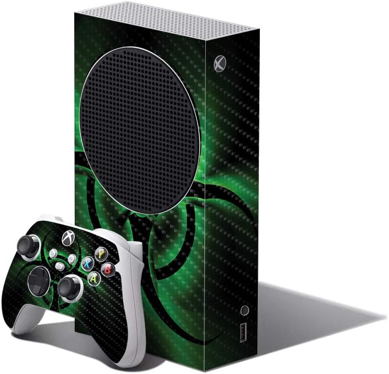 MightySkins Carbon Fiber Skin Compatible with Xbox Series S Bundle - Bio Glare | Protective, Durable Textured Carbon Fiber Finish | Easy to Apply and Change Styles | Made in The USA
