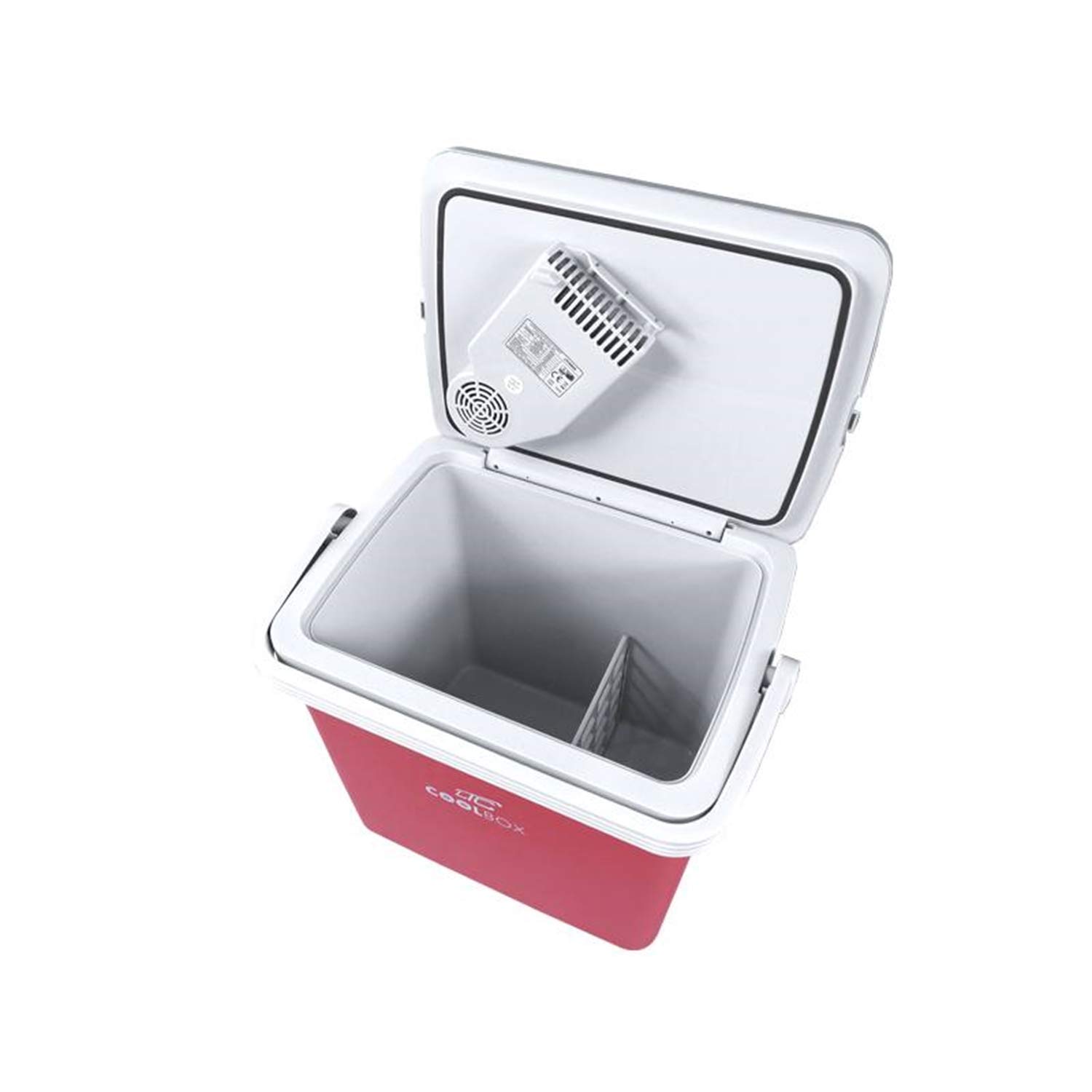 LTC LTCA32 CoolBox lodówka podróżna 32 l, z funkcją ogrzewania, przenośna lodówka samochodowa, czerwona DC12 V AC 220-240 V